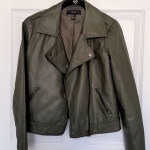 Forever 21 Green Leather Jacket